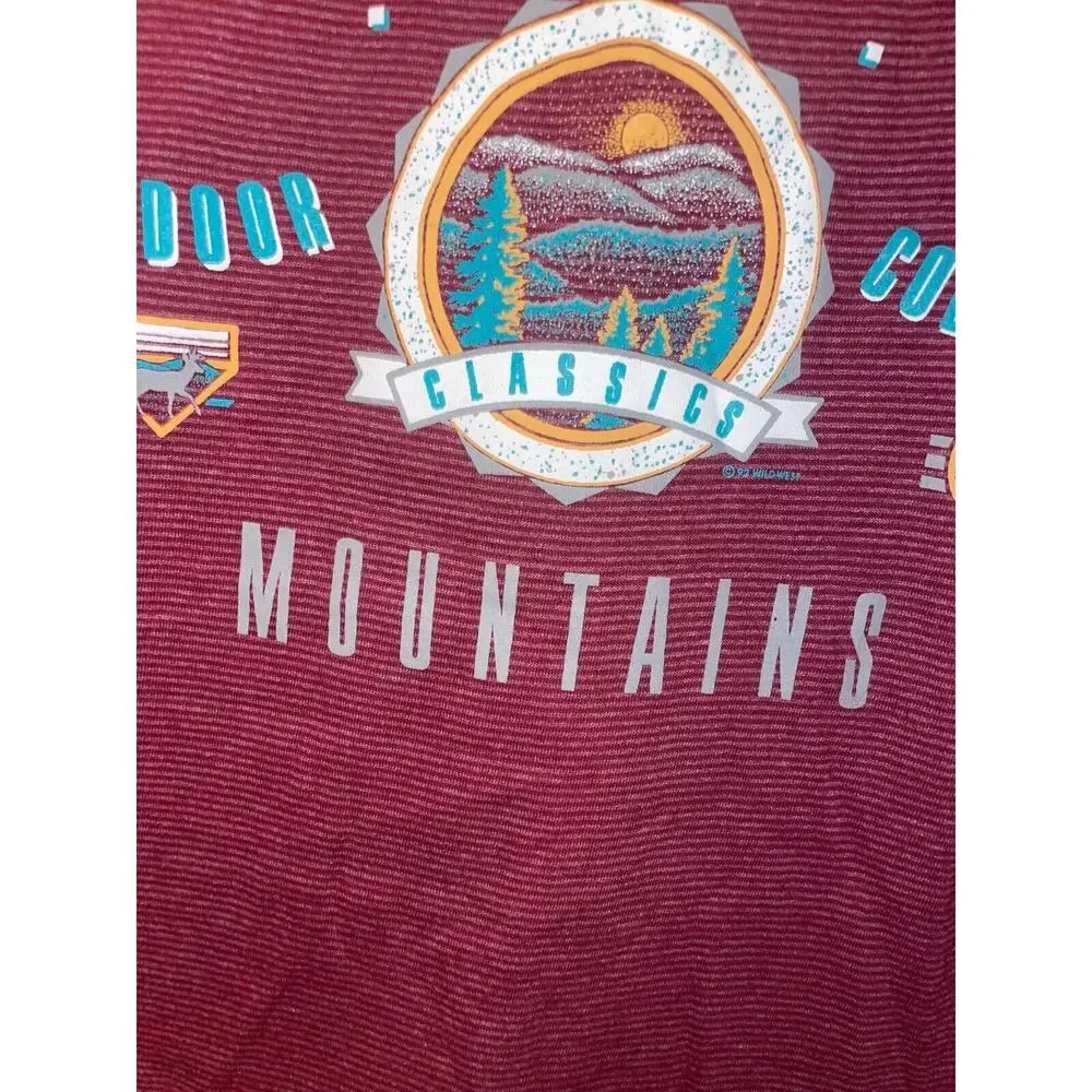 Vintage Blue Ridge Shirt Outdoor Collection Classics Mountains Red Tee Striped L